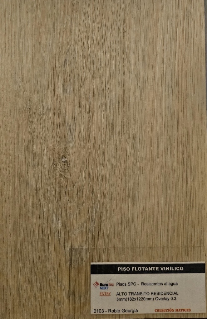 CM PISOS  VINILICOS CLICK EUROTEC NEXT ENTRY (Coleccion MATICES) (4+1) 5x182x1220mm / Caja 2.22m² / Cod: Color: