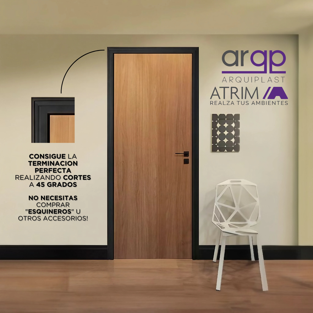 CONTRAMARCO ATRIM LINE 3003 EPS PLASTICO NEGRO 5CM - 15x50x2,5mts