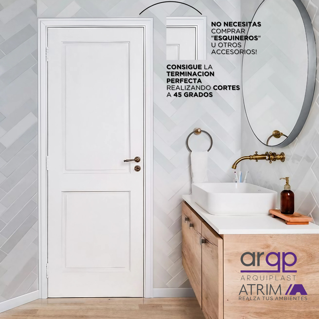 CONTRAMARCO ATRIM SOFT 3005 EPS PLASTICO BLANCO 7CM - 15x70x2,5mts