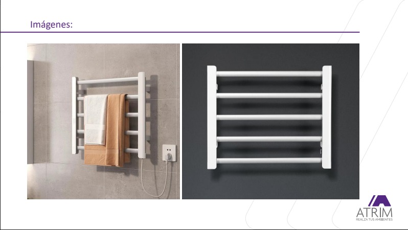 ATRIM TOALLERO ELECTRICO - COCO CONFORT 45x50x9,5cm ALUMINIO [BLANCO]