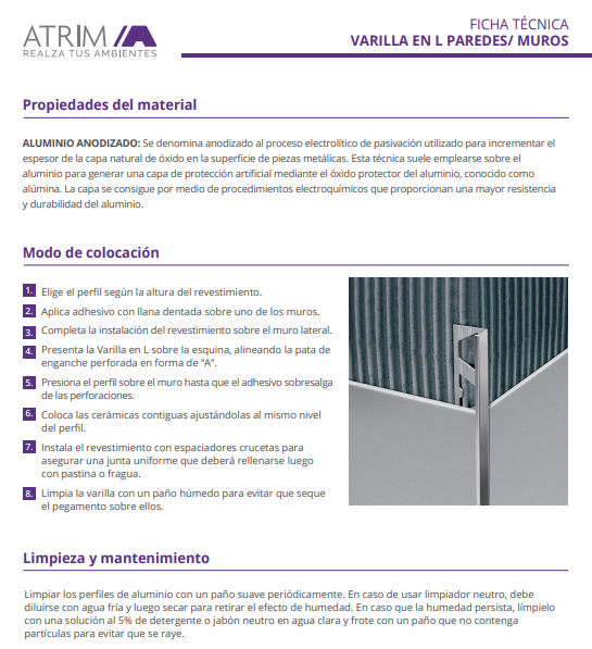 1503 ALUMINIO VARILLA EN L 12mm x 2,5m CROMO BRI