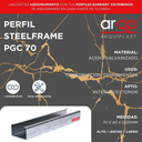 1301070302 PERFIL GALVANIZADO PGC 70 (40x70x2600mm)  ESP 094