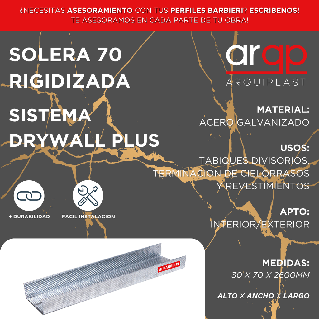 505070301 SOLERA 70 RIGIDIZADA E0,52 (40PX12X2,6M)