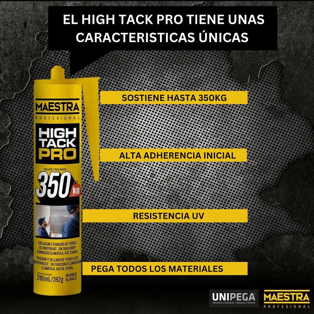 MAESTRA UNIPEGA HIGH TACK PRO BLANCO CARTUCHO 280Ml (CX12)