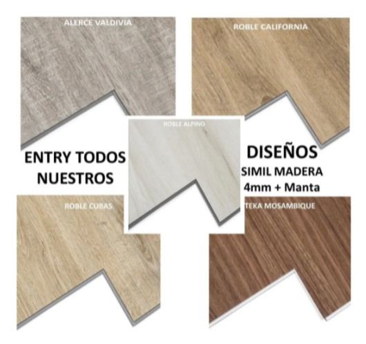 CM PISOS  VINILICOS (caja 2.66m2) CLICK EuroTec NEXT ENTRY   4.8mm (3.8+1) x180x1220mm *OFERTA*