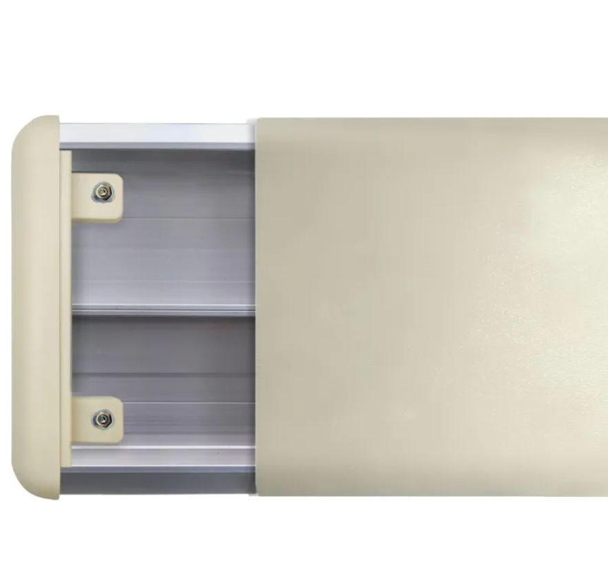 3206 GUARDACAMILLA Base Aluminio + PVC Beige Frente 200mm x 2,5m BEIGE