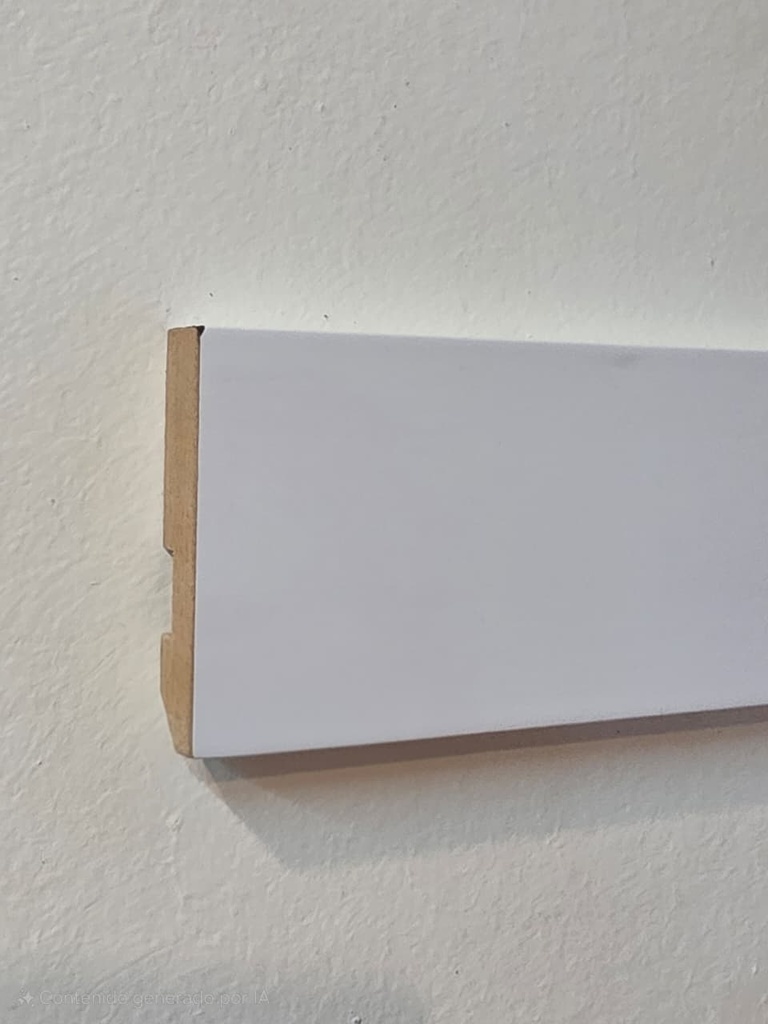 PR ZR-70 ZOCALO MDF "FOLIADO PVC" RECTO BLANCO 7CM - 15x70x2,75mts
