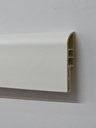 ARQ*112-HGW ZOCALO >>6CM<< PVC "PASACABLE" ARQUIPLAST CURVO BLANCO 60x13mm TIRA 2.85m