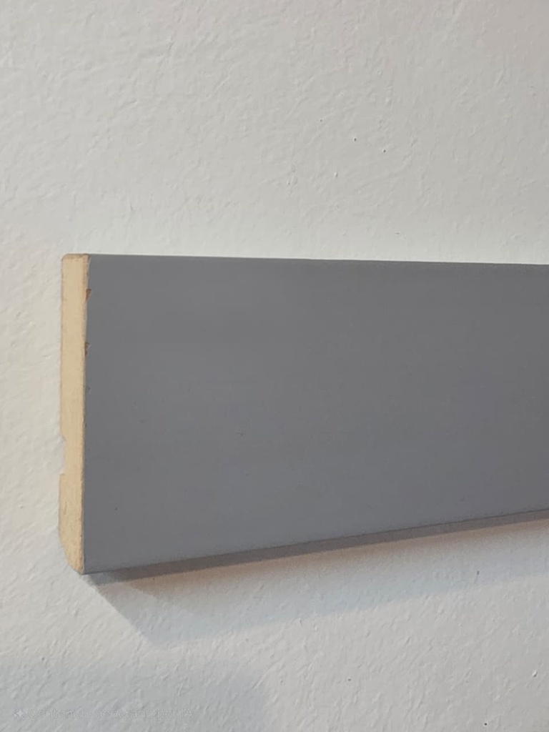 PR ZR-70 ZOCALO MDF "FOLIADO PVC" RECTO ALUMINIO 7CM - 15x70x2,75mts