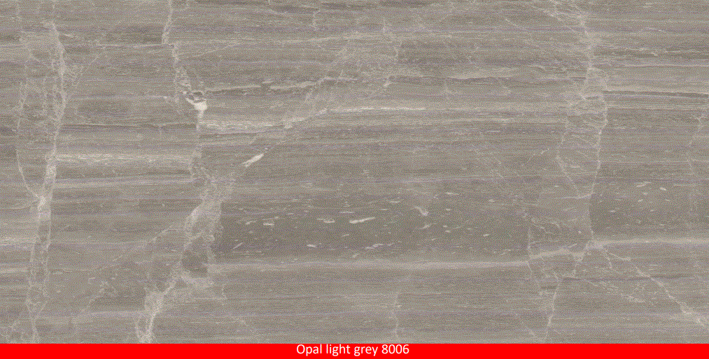 [8006] RV PLACAS UV MARBLE 8006 3mm GRIS OPAL GROSSY Medida 1.22x2.80m