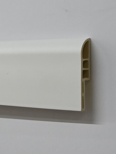 [JF112-HGW] ARQ*112-HGW ZOCALO PVC "PASACABLE" ARQUIPLAST 6CM CURVO BLANCO 60x13mm TIRA 2.85m