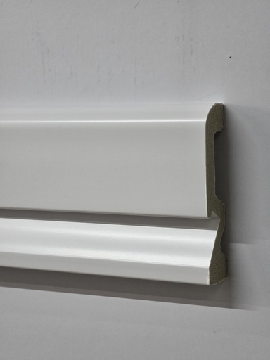 [JC1018-W1] ARQ*1018-W1 ZOCALO EPS ARQUIPLAST "CUBRE LED" 10CM CURVO BLANCO 100x18mm TIRA 2.85m