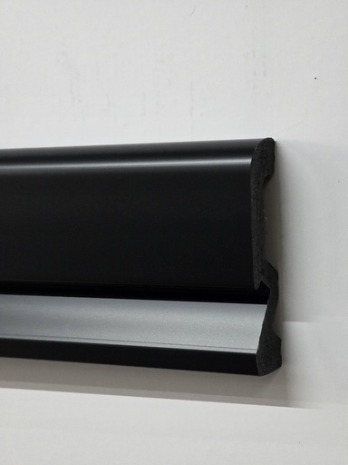 [JC1018-06] ARQ*1018-06 ZOCALO EPS ARQUIPLAST "CUBRE LED" 10CM CURVO NEGRO 100x18mm TIRA 2.85m