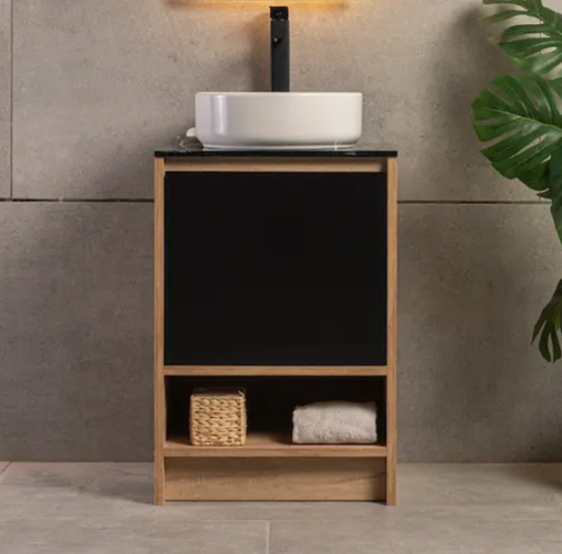 [LG070RNNFM] LG070RNNFM VANITORY CLASSIC LEGNO GIRONO 70CM - FRENTE NEGRO S/GRIFERIA