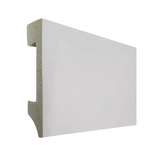 [ZOREC100BL] CM ZOCALO >>10CM<< EPS PLASTICO BLANCO RECTO - 15x100x2,45mts