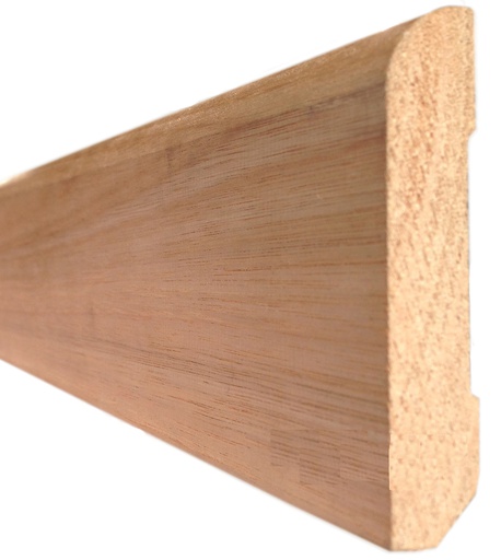 [ZOCEUC3/4X4RED] EFL Zócalos de Madera Maciza Eucalipto (4") REDONDO