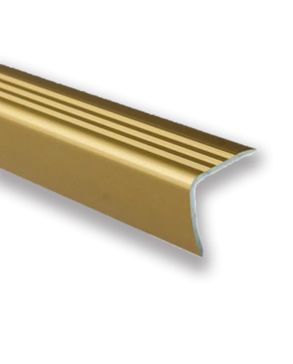 [VTNAE285OR] HS NARIZ DE ESCALON 25x25mm, COLOR ANOD. ORO POR 2.85 MTL