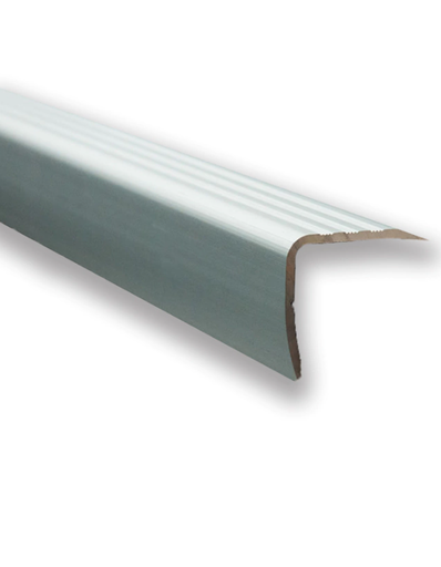 [VTNAE285PL] HS NARIZ DE ESCALON 25x25mm, COLOR ANOD. PLATA POR 2.85 MTL