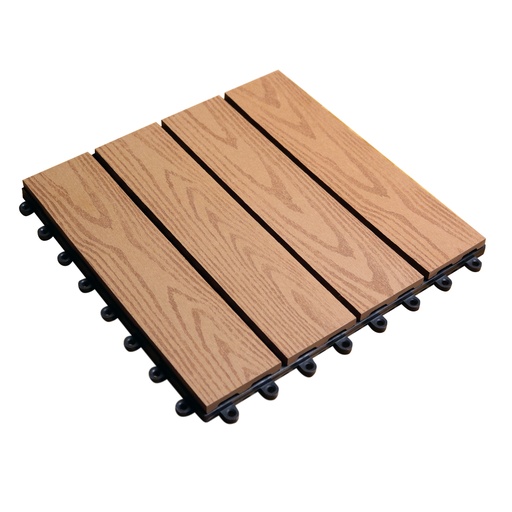 [balwpcma30] EFL BALDOSA DECK WPC MARRON x M² 300X300X21MM (caja contiene 11 unidades)