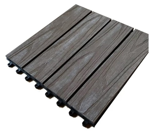 [balwpcgr30] EFL BALDOSA DECK WPC GRIS x M² 300X300X21MM (caja contiene 11 unidades)